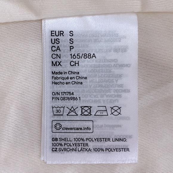 H&M Crinkled Cream/floral Dress Maxi Wedding Guest Event size S - Picture 9 of 12